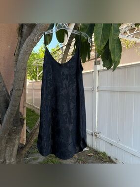 Vintage Honors Intimates Black Slip Mini Dress  !